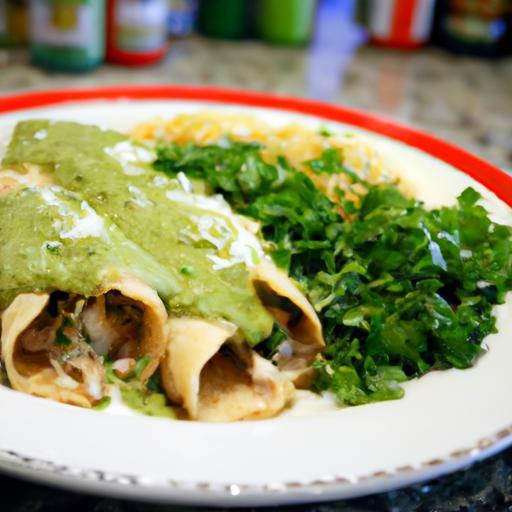 Zesty Chicken Enchiladas with Homemade Green Sauce Recipe