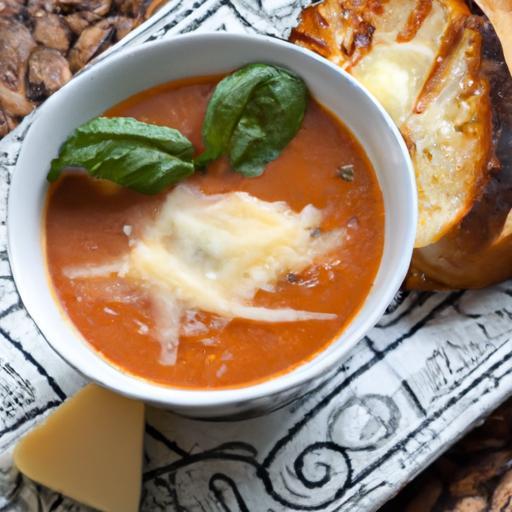 Cozy Up: The Ultimate Tomato Basil Soup with Grilled Cheese