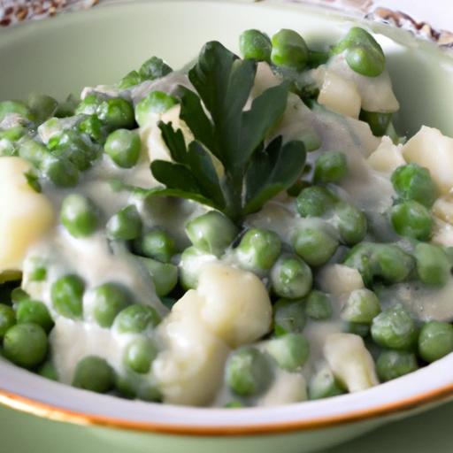 Velvety Comfort: The Classic Charm of Creamed Peas and Potatoes