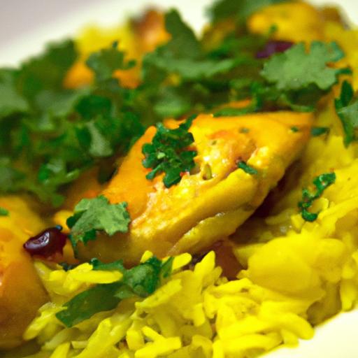 Golden Delights: How to Make Saffron Rice‍ with Chicken