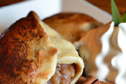 Sweet Delight: Apple Dumplings with Warm Cinnamon Sauce
