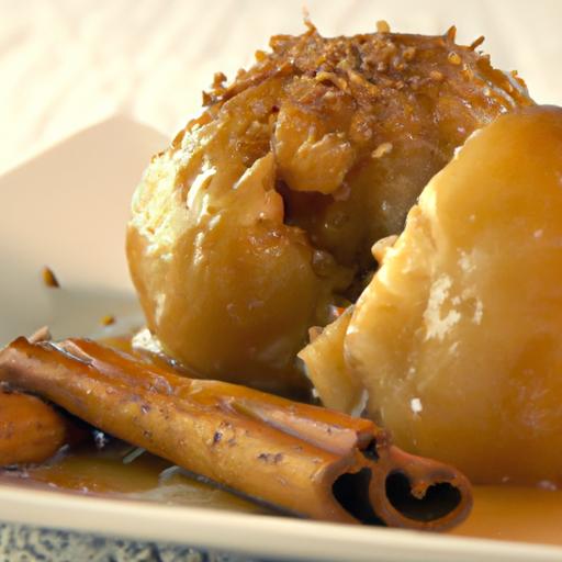 Sweet Delight: Apple Dumplings with warm‌ Cinnamon Sauce