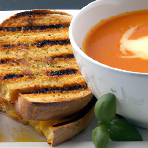 Comfort in a Bowl: Tomato Basil Soup meets Grilled Cheese