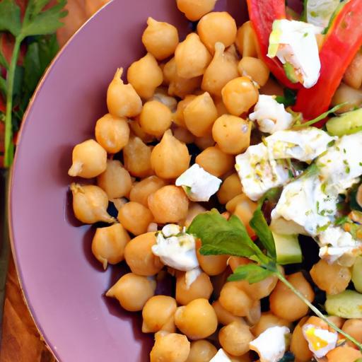Bright & Nutritious: Chickpea Salad with Creamy Feta Flair