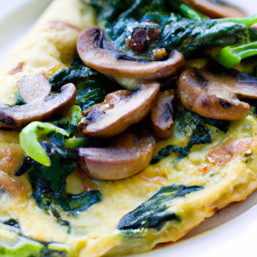 Fluffy Spinach & Mushroom Omelette: A Nutritious Delight